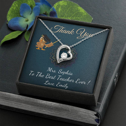 Teacher Gift | Gift for Teacher Necklace | Best Teacher Appreciation Gift| Teacher Thank You Gift From Student | Christmas Gift #0766
