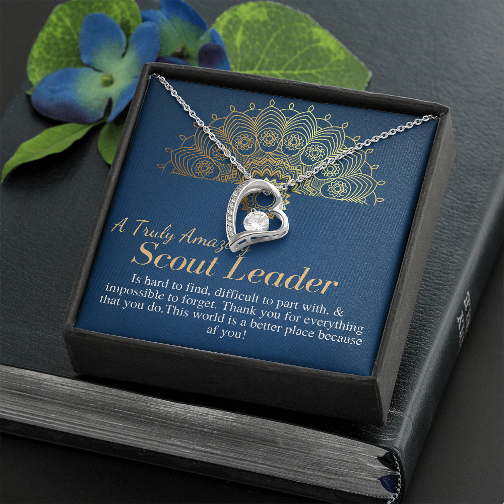 Scout Leader Gift Necklace, Girl Scout Leader Gift, Girl Scout Leader Appreciation, Scout Leader Thank You,Scout Leader Christmas Gift #0890