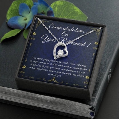 Retirement Gift Necklace: Colleagues, Leave Job, Jewelry from Coworkers, Infinity Cross