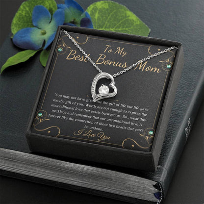Step Mom Gift,Step Mom Birthday Gift for Stepmom Gift,Stepmother Gift Stepmom Necklace,Gifts for Stepmom,Christmas Gift,Heart Necklace #0467
