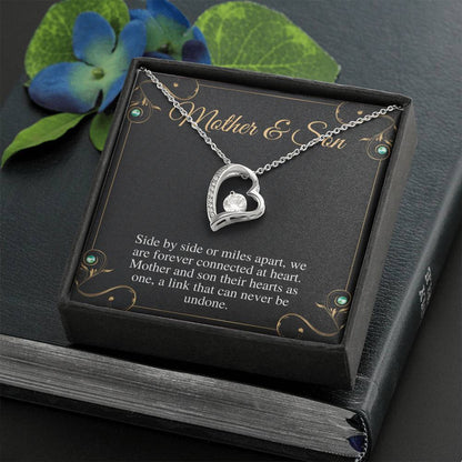 Mother and Son Necklace, Mom Gift From Son, Mother's Day Gift from Son, Birthday Gift, Christmas Gift, Jewelry for Mom, Heart Necklace #0485