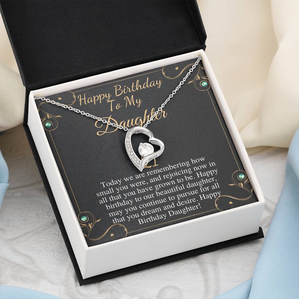 21st Birthday Gift for Daughter - Happy 21st Birthday - Necklace for Daughter Birthday - Gifts for 21st birthday From Mom, From Dad #0715