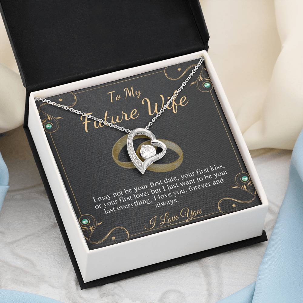 Future Wife Necklace, For Fiance on Engagement, Fiancee Birthday Gift, Fiancee Gift, Christmas Neckalce, To My Future Wife Gift,Heart #0631