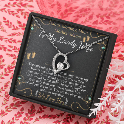 Necklace for wife , Gift for mothers day, Sentimental Message Jewelry, Message Card Necklace, meaningful card, personalized gift for her