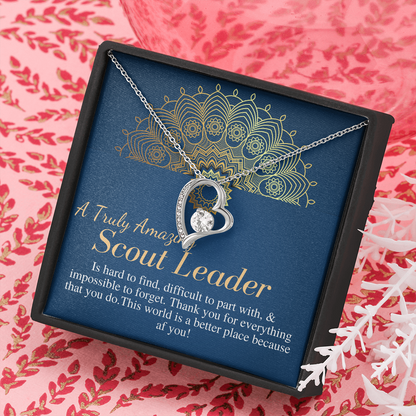 Scout Leader Gift Necklace, Girl Scout Leader Gift, Girl Scout Leader Appreciation, Scout Leader Thank You,Scout Leader Christmas Gift #0890
