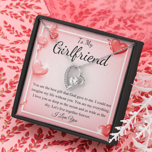 To My Girlfriend Necklace, Romantic Gift for Valentines Day Gift For Girlfriend, Anniversary Gift for Girlfriend, Girlfriend Birthday