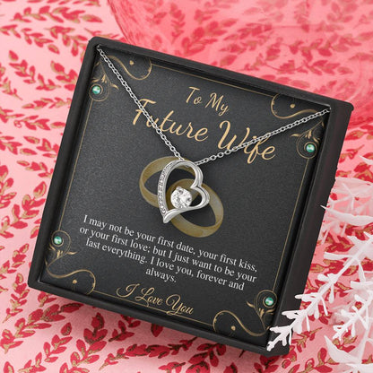 Future Wife Necklace, For Fiance on Engagement, Fiancee Birthday Gift, Fiancee Gift, Christmas Neckalce, To My Future Wife Gift,Heart #0631