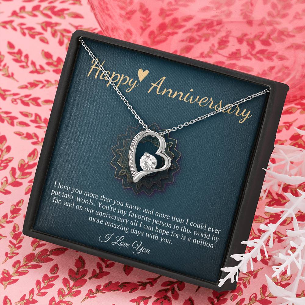 Anniversary Gift, Wife Anniversary Gift, Anniversary Jewelry, Anniversary Necklace, Girlfriend Anniversary, 1st Anniversary Gift,Heart #0624