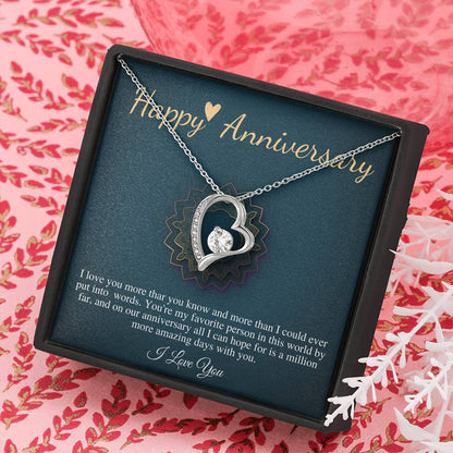 Anniversary Gift, Wife Anniversary Gift, Anniversary Jewelry, Anniversary Necklace, Girlfriend Anniversary, 1st Anniversary Gift,Heart #0624