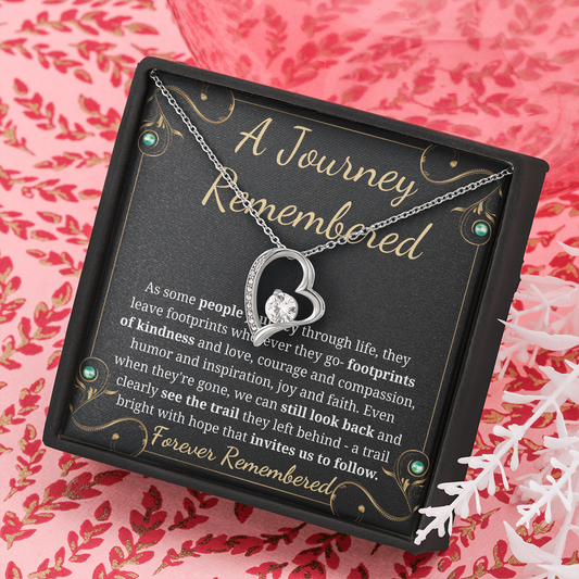 A Journey Remembered Necklace, Husband Memorial Gift, Grief Gift, Father Memorial Gift, Sympathy Necklace, Cremation Necklace