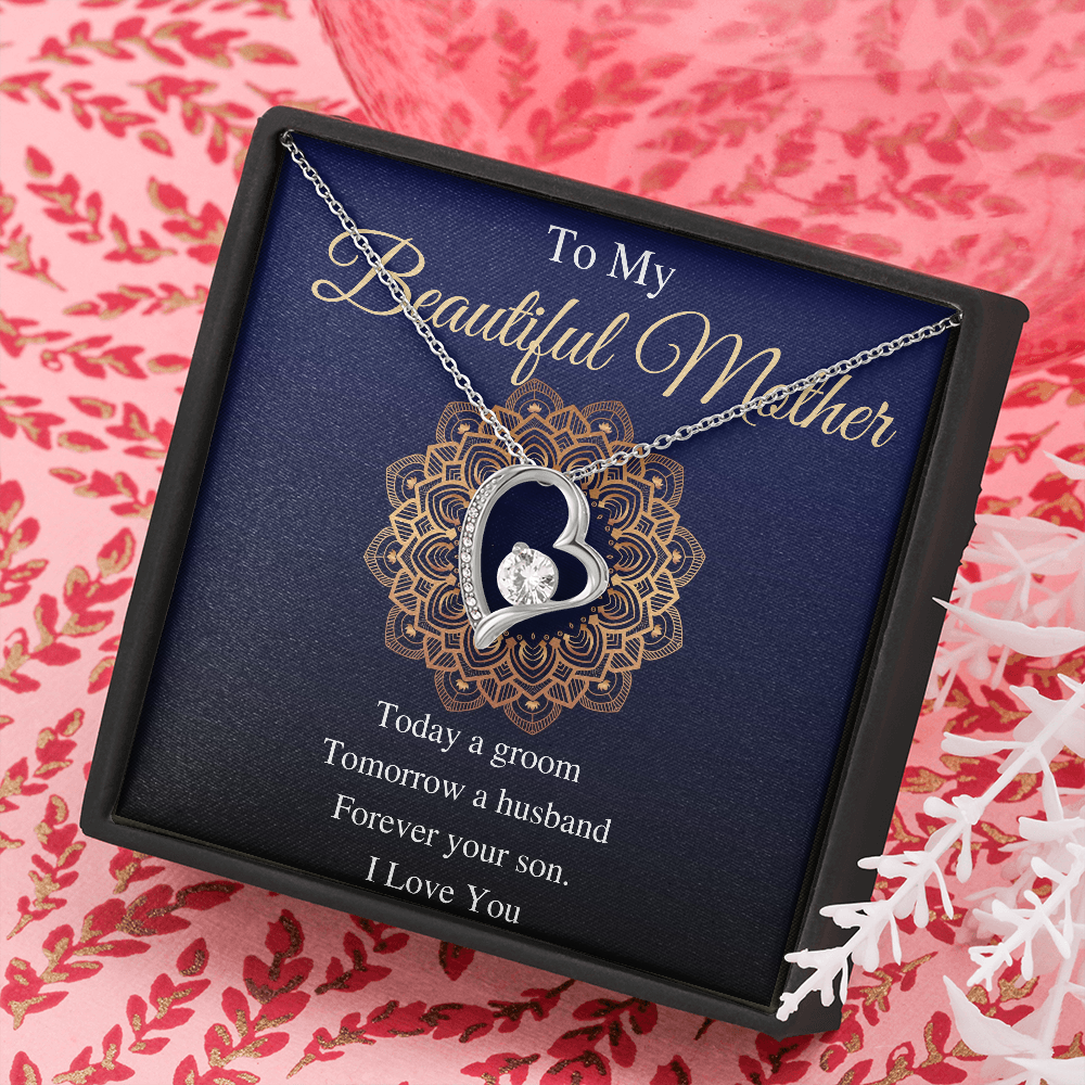 Gift to Mom From Son wedding day, Birthday gift for mother, Wedding day gift from son, Valentines day Gift from son,Necklace to Mom