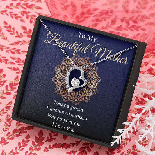 Gift to Mom From Son wedding day, Birthday gift for mother, Wedding day gift from son, Valentines day Gift from son,Necklace to Mom