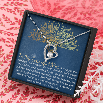 Forever Love Necklace Gift for Niece from Aunt on Birthday , Anniversary , Wedding , Keepsake Gift