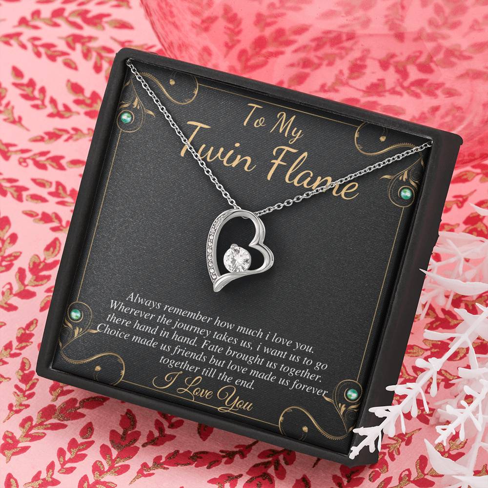 Meaningful Twin Flame Heart Necklace, Gift for Wife, Twin Flame Jewelry, Twin Flame Gift, To My Twin Flame, Twin Flame Spiritual Gift #0612