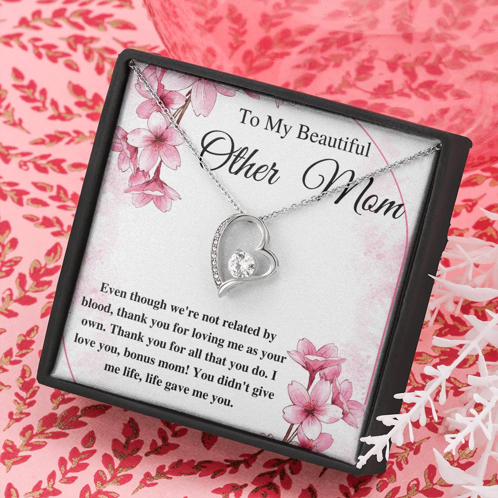 Other Mom Gift for Step Mother Gift from Bride, step mom gift for stepmom necklace,step mom wedding gift,Other Mom Birthday Gift,Heart #0507