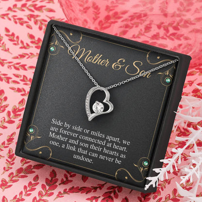 Mother and Son Necklace, Mom Gift From Son, Mother's Day Gift from Son, Birthday Gift, Christmas Gift, Jewelry for Mom, Heart Necklace #0485