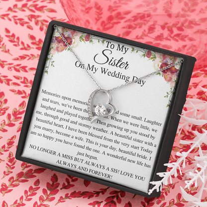 Sister Wedding Gift from Bride, Sister of the Bride Necklace, Sister Wedding Gift, Thank you Gift to Sister, keepsake gift, gift for her