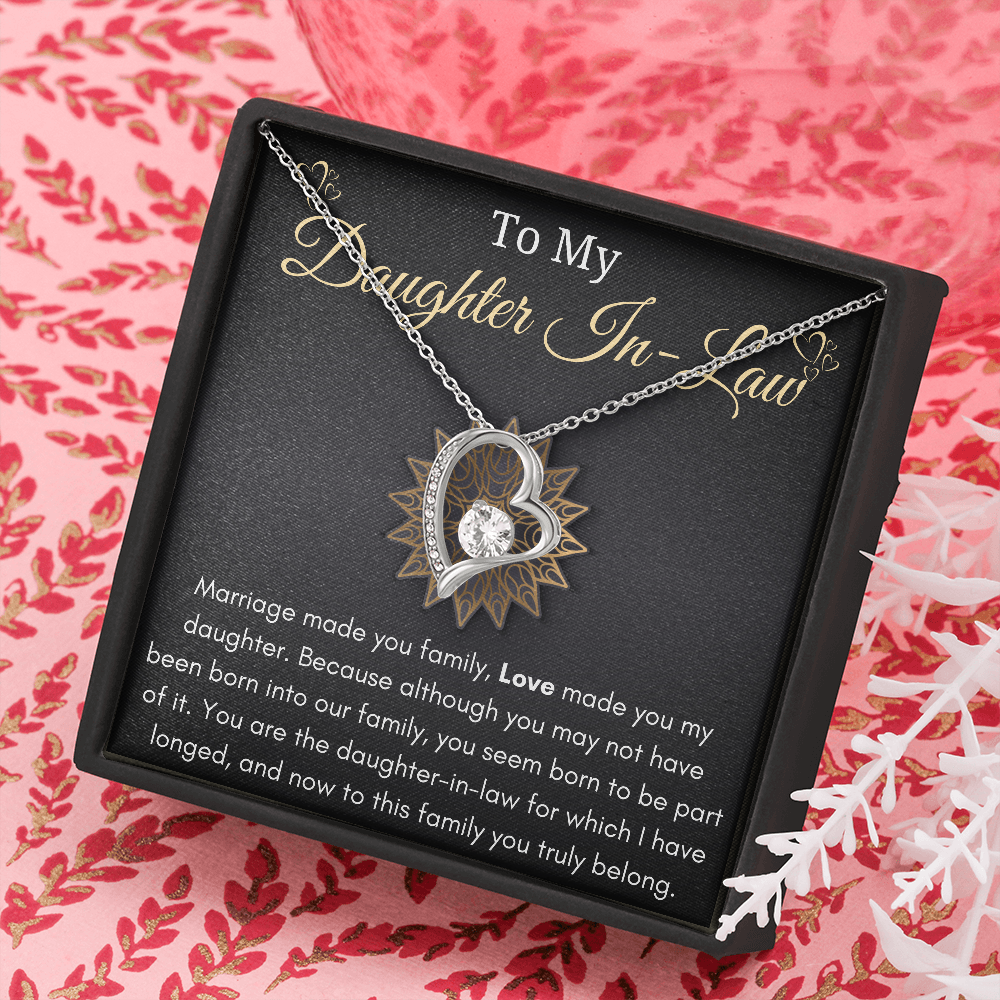 Daughter-In-Law Gift Necklace, Wedding Gift, Jewelry From Mother-In Law, Gift for Bride Necklace, Personalized gift for Daughter-In-Law