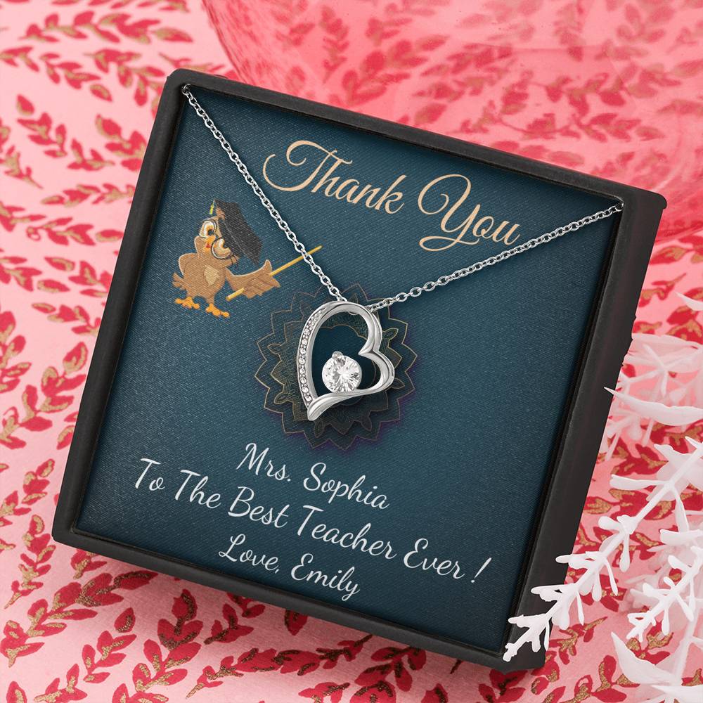 Teacher Gift | Gift for Teacher Necklace | Best Teacher Appreciation Gift| Teacher Thank You Gift From Student | Christmas Gift #0766