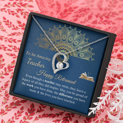 Teacher Retirement Gift, Retirement Gift for Teacher, Teacher Retirement Necklace