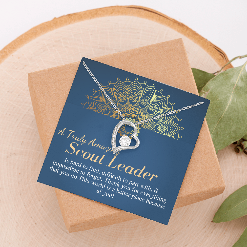 Scout Leader Gift Necklace, Girl Scout Leader Gift, Girl Scout Leader Appreciation, Scout Leader Thank You,Scout Leader Christmas Gift #0890