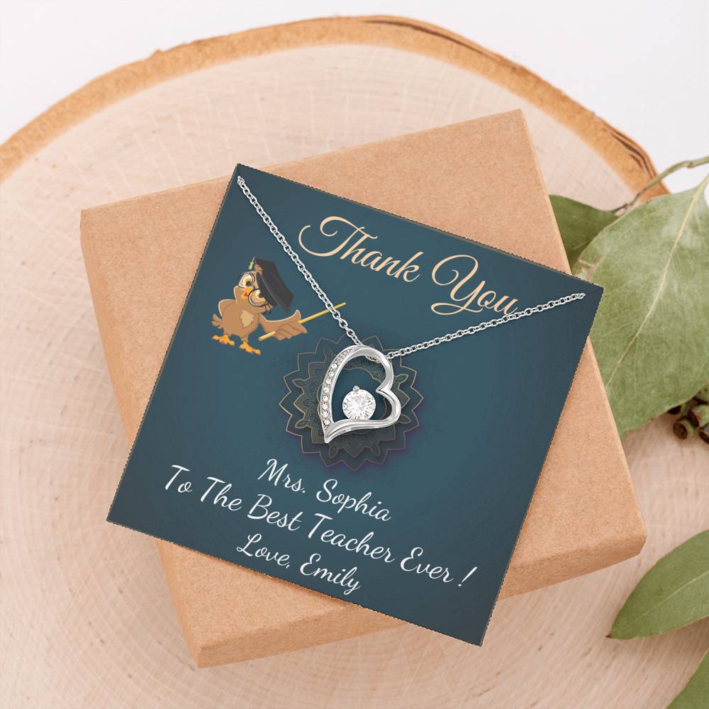 Teacher Gift | Gift for Teacher Necklace | Best Teacher Appreciation Gift| Teacher Thank You Gift From Student | Christmas Gift #0766