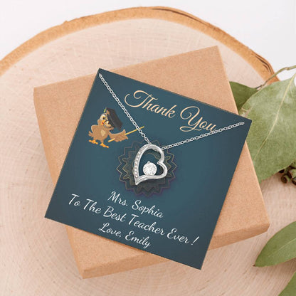 Teacher Gift | Gift for Teacher Necklace | Best Teacher Appreciation Gift| Teacher Thank You Gift From Student | Christmas Gift #0766