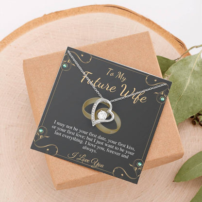 Future Wife Necklace, For Fiance on Engagement, Fiancee Birthday Gift, Fiancee Gift, Christmas Neckalce, To My Future Wife Gift,Heart #0631