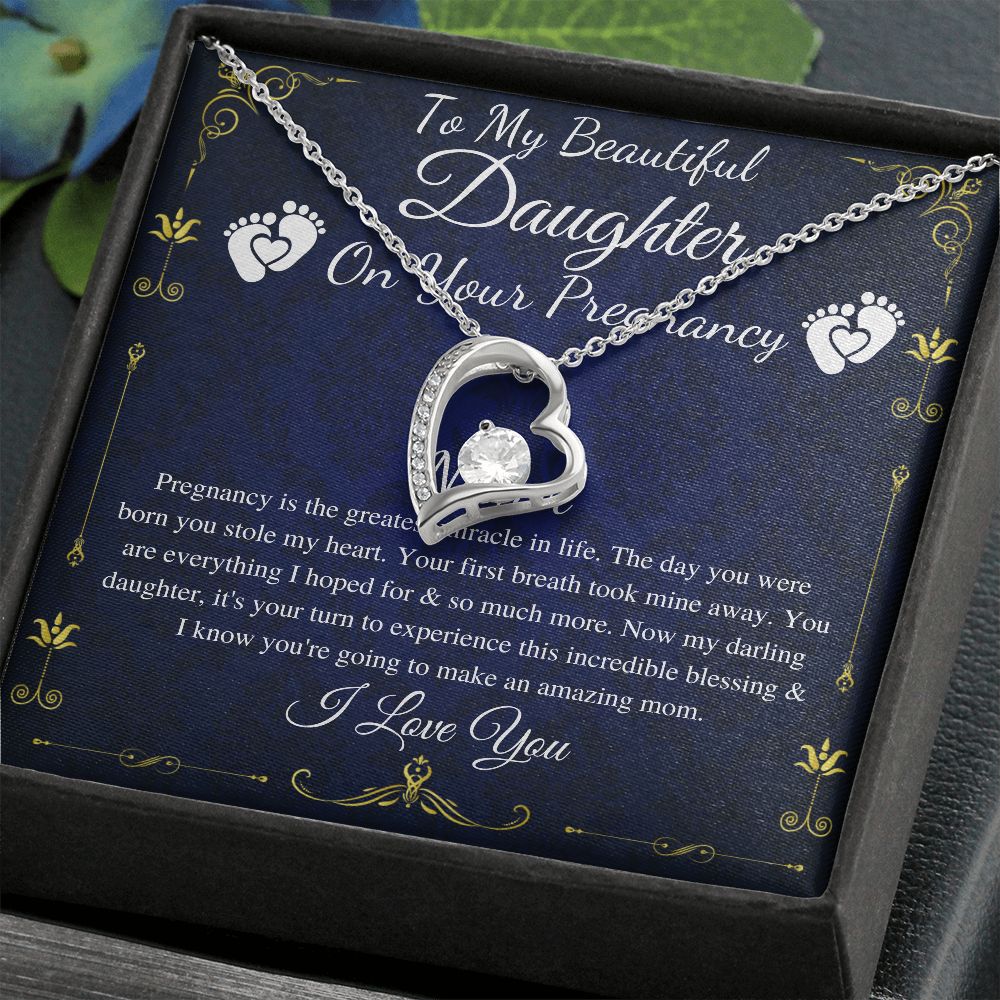 Daughter Pregnancy Gift for Daughter Baby Shower Gift for Mom to be Gift for Expecting Mom Gift Pregnant Daughter Gift from Mom, Heart #0212 Nichol