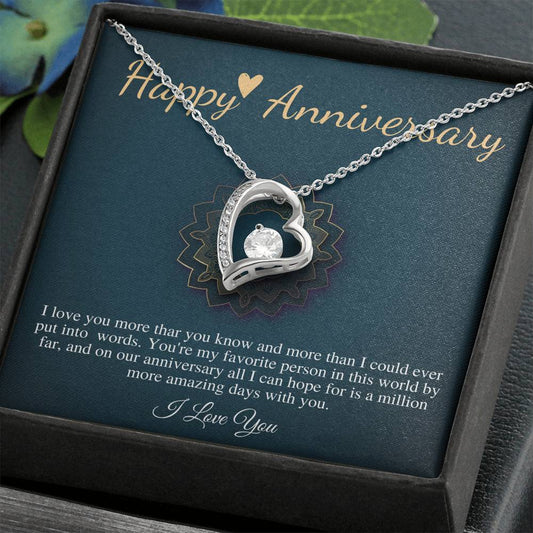 Anniversary Gift, Wife Anniversary Gift, Anniversary Jewelry, Anniversary Necklace, Girlfriend Anniversary, 1st Anniversary Gift,Heart #0624