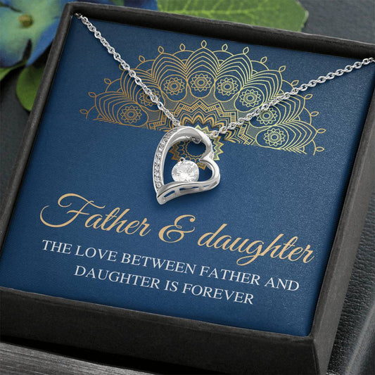 Gift For Daughter from Dad, Daughter Father Necklace, Daughter Gift from Dad, To My Daughter, Daughters Birthday Christmas Gift, Heart #0496