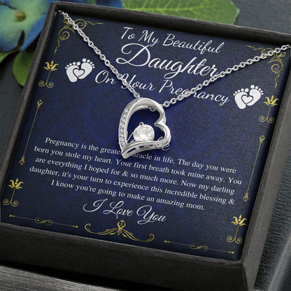 Daughter Pregnancy Gift for Daughter Baby Shower Gift for Mom to be Gift for Expecting Mom Gift Pregnant Daughter Gift from Mom, Heart #0212 Natalie