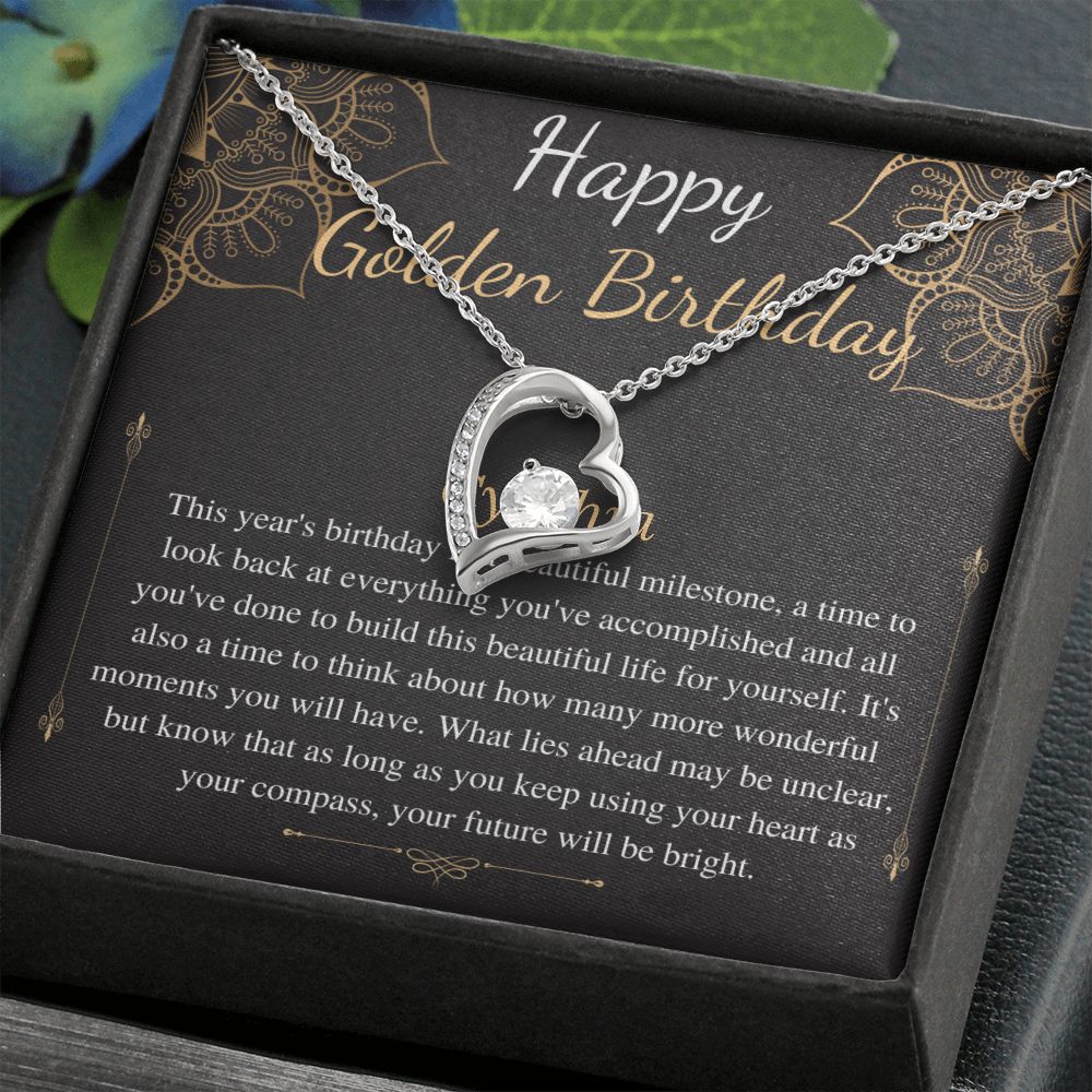 Golden Birthday Gift Necklace, Happy Golden Birthday, Personalized Birthday Gift,Meaningful Birthday Gift for Her,Custom Birthday Gift Cynthia
