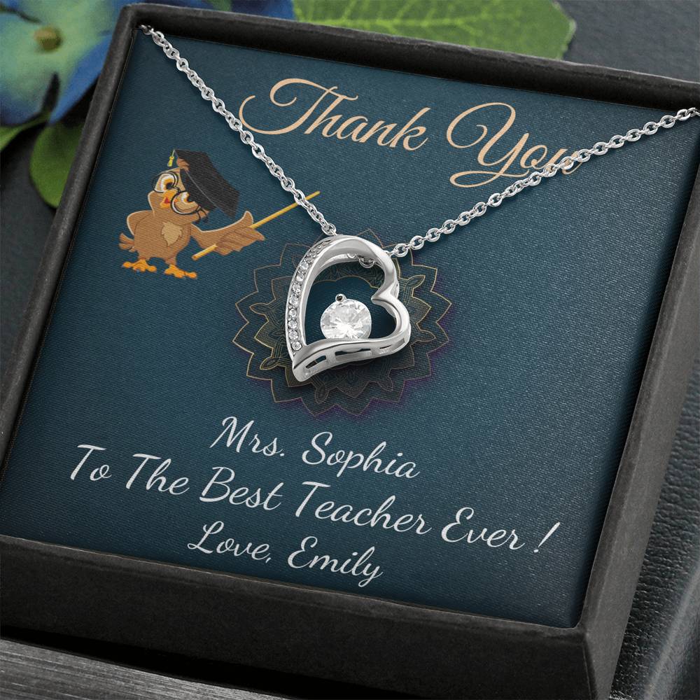 Teacher Gift | Gift for Teacher Necklace | Best Teacher Appreciation Gift| Teacher Thank You Gift From Student | Christmas Gift #0766