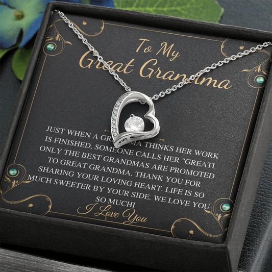 Gifts For Grandma, Grandma Necklace, Grandma Birthday Gift, Mother Daughter Necklace for Grandma, Grandma Gifts from Daughter, Heart #0473