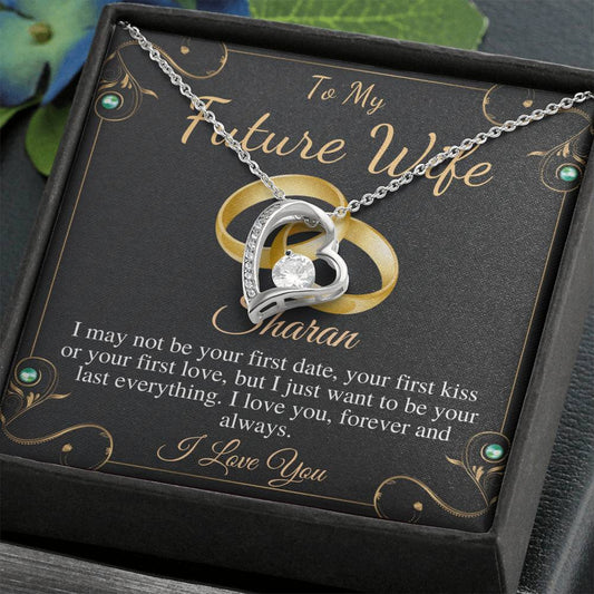 Future Wife Necklace, For Fiance on Engagement, Fiancee Birthday Gift, Fiancee Gift, Christmas Neckalce, To My Future Wife Gift,Heart #0631 sharan