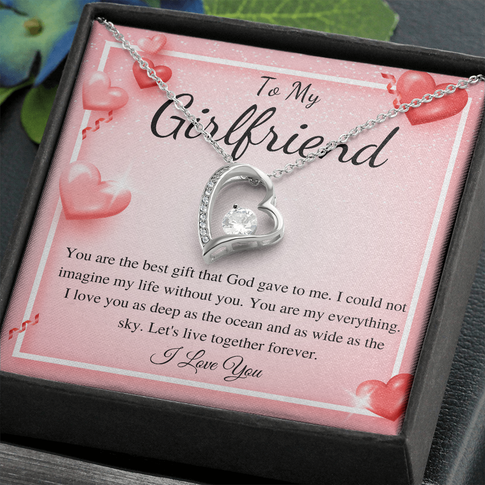 To My Girlfriend Necklace, Romantic Gift for Valentines Day Gift For Girlfriend, Anniversary Gift for Girlfriend, Girlfriend Birthday