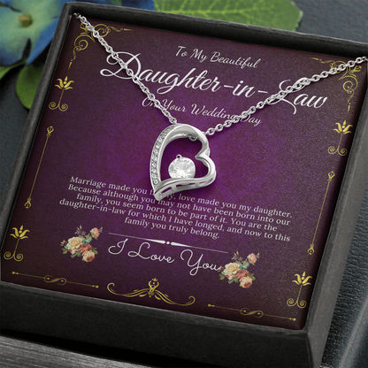 Personalized gift To My Daughter-in-Law Necklace for Her Birthday Valentines Gift for Daughter-in-Law Necklace graduation gift