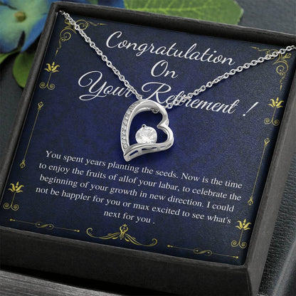 Retirement Gift Necklace: Colleagues, Leave Job, Jewelry from Coworkers, Infinity Cross