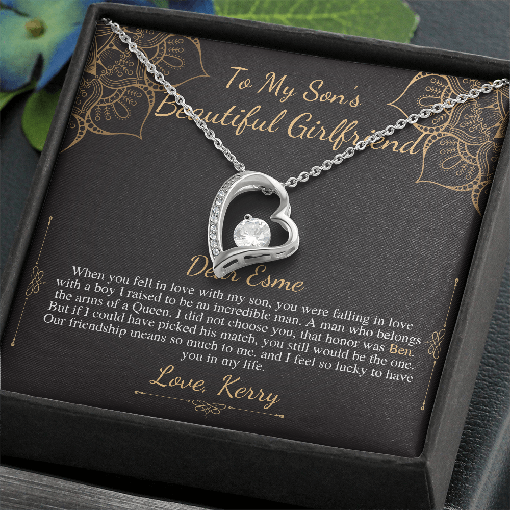 To My Son’s Girlfriend Necklace, Son's Girlfriend Christmas Gift, Sons Girlfriend Gift, Gift For Son's Girlfriend, Birthday Gift #0530 Kerry