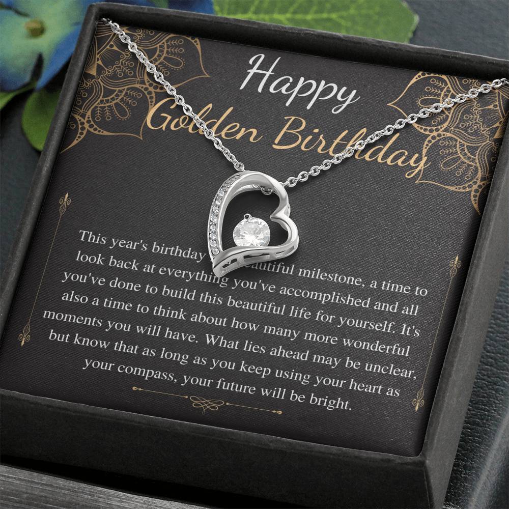 Golden Birthday Gift Necklace, Happy Golden Birthday, Personalized Birthday Gift,Meaningful Birthday Gift for Her,Custom Birthday Gift #0654