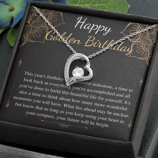 Golden Birthday Gift Necklace, Happy Golden Birthday, Personalized Birthday Gift,Meaningful Birthday Gift for Her,Custom Birthday Gift #0654