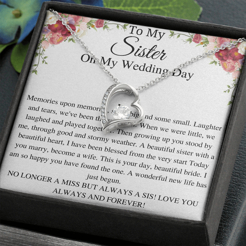 Sister Wedding Gift from Bride, Sister of the Bride Necklace, Sister Wedding Gift, Thank you Gift to Sister, keepsake gift, gift for her