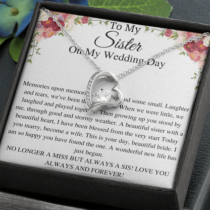 Sister Wedding Gift from Bride, Sister of the Bride Necklace, Sister Wedding Gift, Thank you Gift to Sister, keepsake gift, gift for her