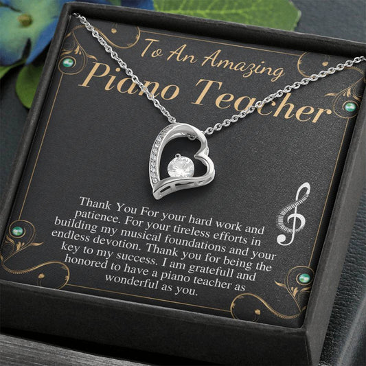 Piano Teacher Gift Thank You Gift for Music Teacher Gift, Piono Teacher Appreciation Gift, Piono teacher Necklace, Christmas Gift #0751