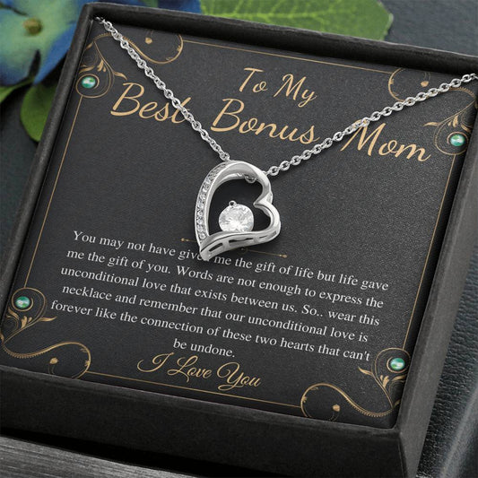 Step Mom Gift,Step Mom Birthday Gift for Stepmom Gift,Stepmother Gift Stepmom Necklace,Gifts for Stepmom,Christmas Gift,Heart Necklace #0467
