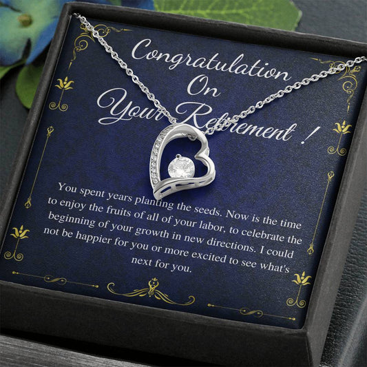 Retirement Gift Necklace: Colleagues, Leave Job, Jewelry from Coworkers, Infinity Cross
