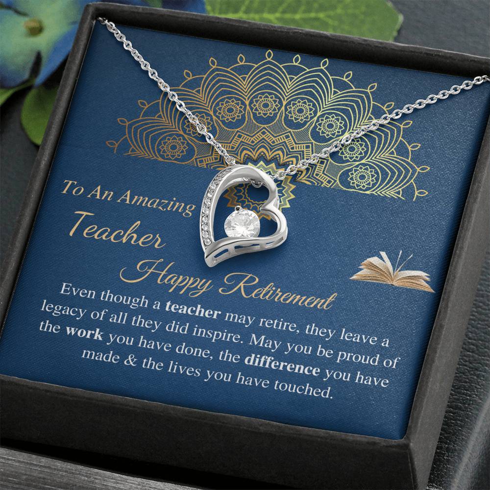 Teacher Retirement Gift, Retirement Gift for Teacher, Teacher Retirement Necklace