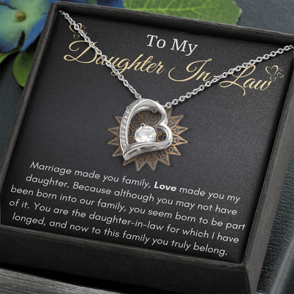 Daughter-In-Law Gift Necklace, Wedding Gift, Jewelry From Mother-In Law, Gift for Bride Necklace, Personalized gift for Daughter-In-Law