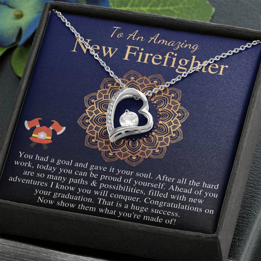 Firefighter Graduation Gift For Her, Grad Gift For Firefighter Women, Graduation Gift For Firefighter Necklace, New Firefighter Gift #0843